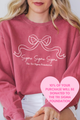 SIGMA- Ribbon Bow Philanthropy Comfort Colors Sweatshirt