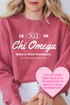CHI O- Oval Greek Letters Philanthropy Comfort Colors Sweatshirt