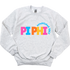 PI PHI- Colorful Letters Sorority Crewneck Sweatshirt