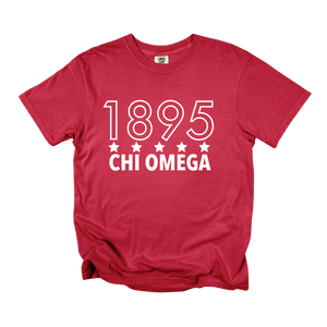 CHI O- Outlined Year Tee