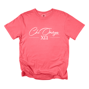 CHI O- Greek Letters and Script Tee