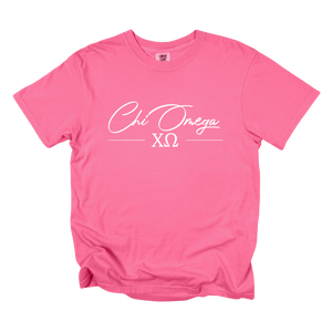 CHI O- Greek Letters and Script Tee