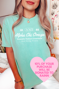 AXO- Oval Greek Letters Philanthropy Tee
