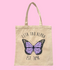 ZTA Purple Butterfly Tote Bag