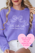 TRI DELTA- Ribbon Bow Philanthropy Comfort Colors Sweatshirt