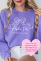 APHI- Ribbon Bow Philanthropy Comfort Colors Sweatshirt