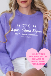 SIGMA- Oval Greek Letters Philanthropy Comfort Colors Sweatshirt