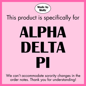 ADPI- Blue Smile Back Sorority Hooded Sweatshirt