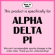 ADPI- Blue Smile Back Sorority Hooded Sweatshirt
