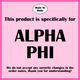 APHI- Pink Smile Back Sorority Hooded Sweatshirt