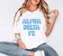 ADPi Double Blue Flower Sorority Tee