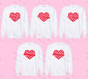 Checkered Heart Sorority Sweatshirt