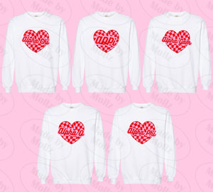 Checkered Heart Sorority Sweatshirt