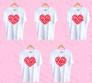 Checkered Heart Sorority Tee
