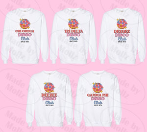 Disco Club Crewneck Sorority Sweatshirt