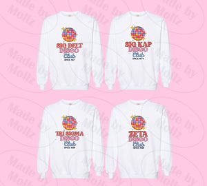 Disco Club Crewneck Sorority Sweatshirt