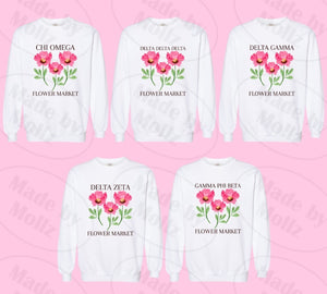 Flower Market Crewneck Sorority Sweatshirt