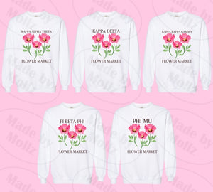 Flower Market Crewneck Sorority Sweatshirt