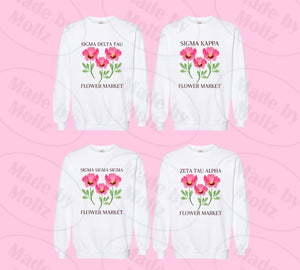 Flower Market Crewneck Sorority Sweatshirt