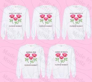 Flower Market Crewneck Sorority Sweatshirt