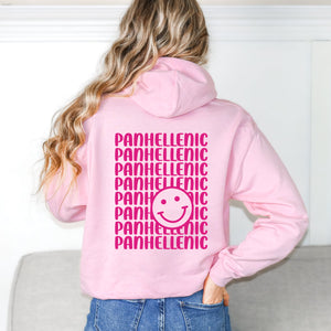 Panhellenic Smile Back Hooded Sweatshirt Light Pink