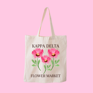 Flower Market Sorority Tote Bag