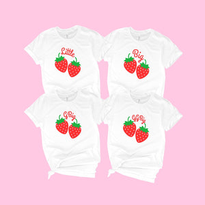 Strawberry Big Little Family Shirts