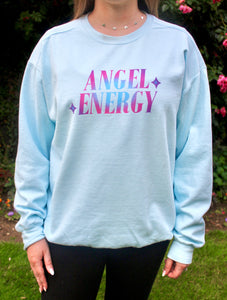 Angel Energy Light Blue Crewneck Sweatshirt