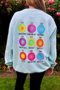 Angel Energy Light Blue Crewneck Sweatshirt