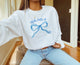 ADPi Blue Bow Crewneck Sorority Sweatshirt
