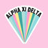 Rainbow Pinwheel Sorority Sticker