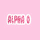 Pink Cheetah Print Sorority Sticker