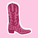 Cowgirl Boot Sorority Sticker