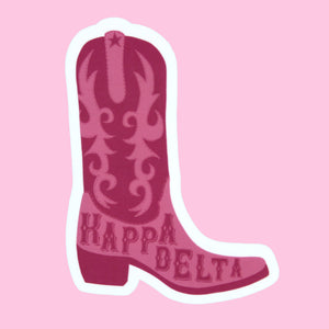 Cowgirl Boot Sorority Sticker