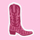 Cowgirl Boot Sorority Sticker