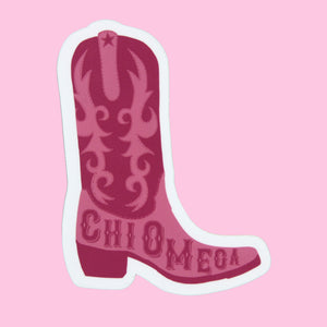Cowgirl Boot Sorority Sticker