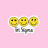 3 Smiles Sorority Sticker