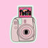Pink Camera Sorority Sticker