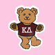 Teddy Bear Greek Letters Sorority Sticker