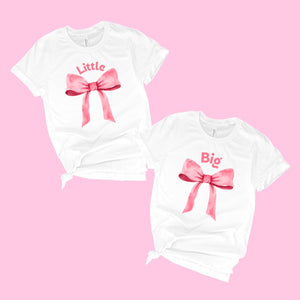 Pink Bow Big Little Shirt