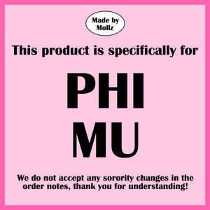 PHI MU- Pink Bow Sorority Crewneck Sweatshirt