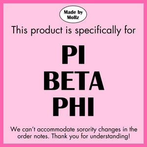 PI PHI- Pink Matchbox Sorority Hooded Sweatshirt
