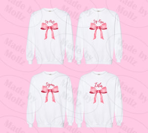 Pink Bow Crewneck Sorority Sweatshirt