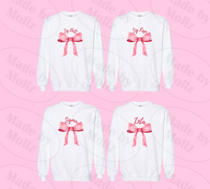 Pink Bow Crewneck Sorority Sweatshirt