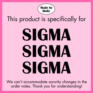 TRI SIGMA- Patchwork Sorority Crewneck Sweatshirt