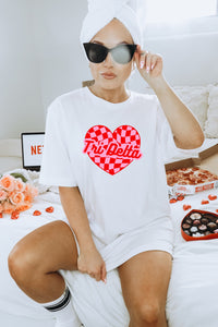 Checkered Heart Sorority Tee