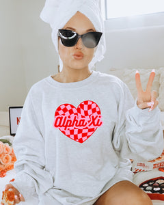 Checkered Heart Sorority Sweatshirt