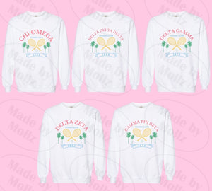 Tennis Club Crewneck Sorority Sweatshirt