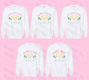 Tennis Club Crewneck Sorority Sweatshirt