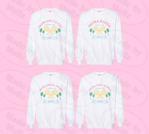 Tennis Club Crewneck Sorority Sweatshirt